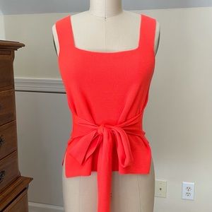 Anthropology Multi-Way Tie Top - Neon Coral